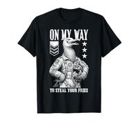 Un Oiseau de Chasse drôle et Stupide avec Un Oiseau volez Vos Frites T-Shirt