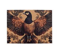 Un oiseau noir écartant ses ailes Puzzle en bois de 500 pièces pour adultes Puzzle difficile pour taille de jeu 38,1 x 50,1 cm