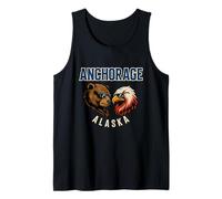 Un Ours et Un Aigle dans des Lunettes de Soleil Funny Anchorage Alaska Débardeur