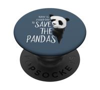 Un Ours Panda dessine Une Bonne journée pour sauver Les Pandas PopSockets PopGrip Adhésif