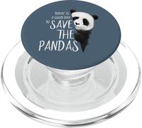 Un Ours Panda dessine Une Bonne journée pour sauver Les Pandas PopSockets PopGrip pour MagSafe
