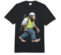 Un Ouvrier de Construction Bigfoot Portant des Plans directeurs Comfort Colors Adult Heavyweight T-Shirt