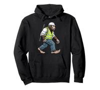 Un Ouvrier de Construction Bigfoot Portant des Plans directeurs Sweat à Capuche