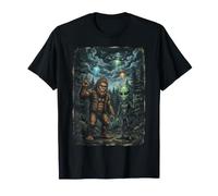 Un ovni Extraterrestre Bigfoot Rencontre Cryptide dans la forêt T-Shirt
