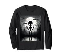 Un OVNI Extraterrestre drôle Rencontre Une mystérieuse Visite Nocturne Manche Longue