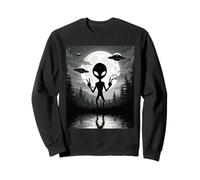 Un OVNI Extraterrestre drôle Rencontre Une mystérieuse Visite Nocturne Sweatshirt