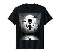 Un OVNI Extraterrestre drôle Rencontre Une mystérieuse Visite Nocturne T-Shirt