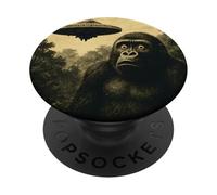 Un ovni gorille surprend une rencontre amusante de science-fiction extraterrestre vintage PopSockets PopGrip Adhésif