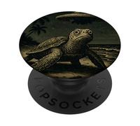 Un ovni tortue surprend une rencontre amusante de science-fiction avec un extraterrestre vintage PopSockets PopGrip Adhésif