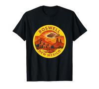Un OVNI Volant au-Dessus du désert Roswell Alien Nouveau Mexique Rétro T-Shirt