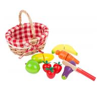 Un Panier De Fruits En Bois À Découper Pour Jouer À La Cuisine