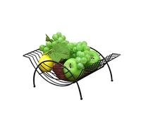 Un panier de fruits en fils de fer, Panier à fruits multicolore en métal for comptoir, for et légumes(Black)