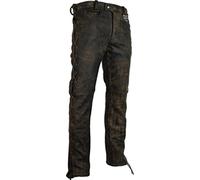 Un pantalon en cuir lacées sur les côtés en brun Biker Jeans cuir Rocker Pant occidentaux Pantalon en cuir (32)