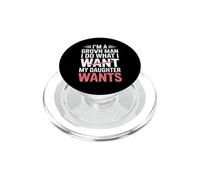Un Papa drôle Qui Dit Que Je Fais ce Que Veut ma Fille PopSockets PopGrip pour MagSafe