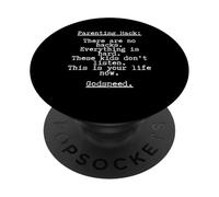 Un papa et une maman drôles piratent tout est difficile, parentalité sarcastique PopSockets PopGrip Adhésif