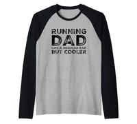 Un Papa Qui Court comme Un père Normal mais des Papas Plus Cool pour la fête des pères Manche Raglan