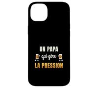 Un Papa Qui Gère La Pression Humour Bière Cadeau Futur Papa Coque pour iPhone 14 Plus