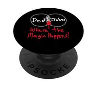 Un Papa Ringard drôle Fait des blagues sur Le Diagramme de Venn où la Magie opère PopSockets PopGrip Adhésif