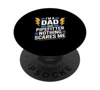 Un Papa tuyauteur drôle Qui Dit Que Rien ne me Fait Peur PopSockets PopGrip Adhésif