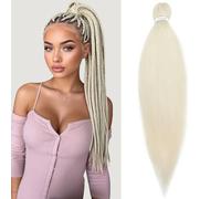 Un Paquet Extension Cheveux Tresse Extension de Tressage Pré-tressé Synthétique 26 Pouces Cheveux Professionnel Crochet Braids Yaki Texture EZ Braiding Hair, Blond Très Clair