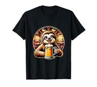 Un paresseux drôle boit de la bière pour la journée des hommes - Prost T-Shirt