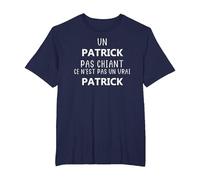 Un Patrick Pas chiant ce n'est Pas Un Vrai Patrick T-Shirt, Homme Grandes Tailles, Bleu Marine, 2X Tall