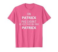 Un Patrick Pas chiant ce n'est Pas Un Vrai Patrick T-Shirt, Homme, Rose Chiné, XL