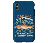 Un pêcheur annule Tout ce Que J'Ai trouvé Un Nouveau Lieu de pêche Coque pour iPhone X/XS