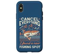 Un pêcheur annule Tout ce Que J'Ai trouvé Un Nouveau Lieu de pêche Coque pour iPhone X/XS