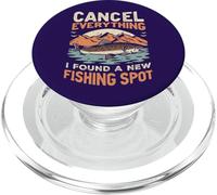 Un pêcheur annule Tout ce Que J'Ai trouvé Un Nouveau Lieu de pêche PopSockets PopGrip pour MagSafe