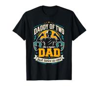 Un père de Deux Enfants comme Un père Normal, mais Deux Fois Plus Cool Que Le Meilleur Papa T-Shirt