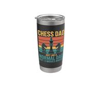Un père d'échecs comme un père normal, mais 3 coups d'avance Gobelet isotherme en acier inoxydable double paroi