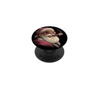 Un père Noël à cigares pour Un Noël en Train de Fumer PopSockets PopGrip Adhésif