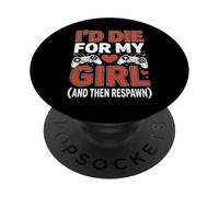 Un Petit ami Joueur drôle Meurt pour ma Fille Puis Fait Une Blague sur Respawn PopSockets PopGrip Adhésif