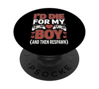 Un Petit ami Joueur drôle Meurt pour Mon garçon Puis Fait Une Blague PopSockets PopGrip Adhésif