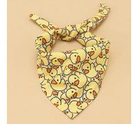 Un petit bandana pour animaux en polyester avec un canard jaune, fournitures pour chiens, accessoires pour chats, produits pour animaux de compagnie et décorations de style chien heureux, parfait pour