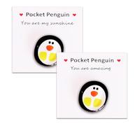 Un Petit Calin de Pingouin de Poche Et, Poche Pingouin CâLin avec Carte D’Encouragement, Positif de CâLin de Poche Inspirants pour Les Amis De La Famille,pingouin positif