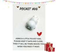 Un petit câlin de poche, cadeau souvenir de poche, mini animal de poche, cartes de vœux positives pensant à vous, cadeaux d'amitié, cadeau porte-bonheur pour anniversaire