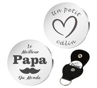 Un Petit Câlin Porte Clef - Cadeau Personnalisé pour Homme, Femme, Saint Valentin, Noel, Merci, Mamie, Maman, Papa, Soeur, Collegue, Amie, Copain, Copine, Frere