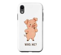 Un Petit Cochon Innocent et drôle me Demande Qui Je Coque pour iPhone XR