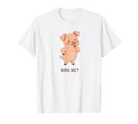 Un Petit Cochon Innocent et drôle me Demande Qui Je T-Shirt