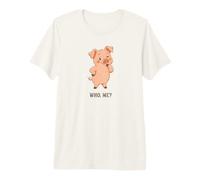 Un Petit Cochon Innocent et drôle me Demande Qui Je T-Shirt Haut de Gamme