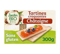Un petit déjeuner sans gluten et savoureux avec JARDIN BIO Tartines craquantes châtaigne, le sachet de 150g - Lot de 3