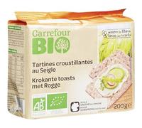 Un petit déjeuner source de fibres avec CARREFOUR BIO Tartines au seigle, le paquet de 200g - Lot de 4