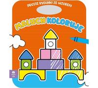 Un petit enfant colore les blocs