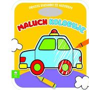 Un petit enfant colore sa voiture