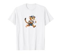 Un Petit guépard livrant des Lettres T-Shirt Graphique avec Valeur, Homme, Blanc, L