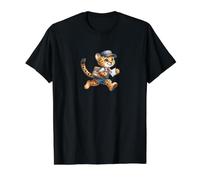 Un Petit guépard livrant des Lettres T-Shirt Graphique avec Valeur, Homme, Noir, M