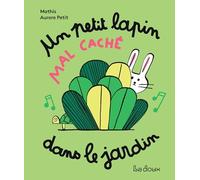 Un petit lapin mal caché dans le jardin