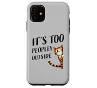 Un petit minou timide fait de petites bavardages, il y a trop de monde dehors Coque pour iPhone 11